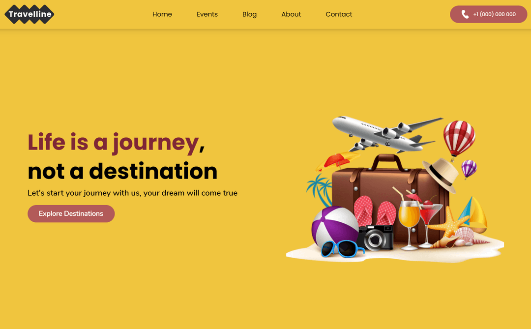 Screenshot project Travelline
